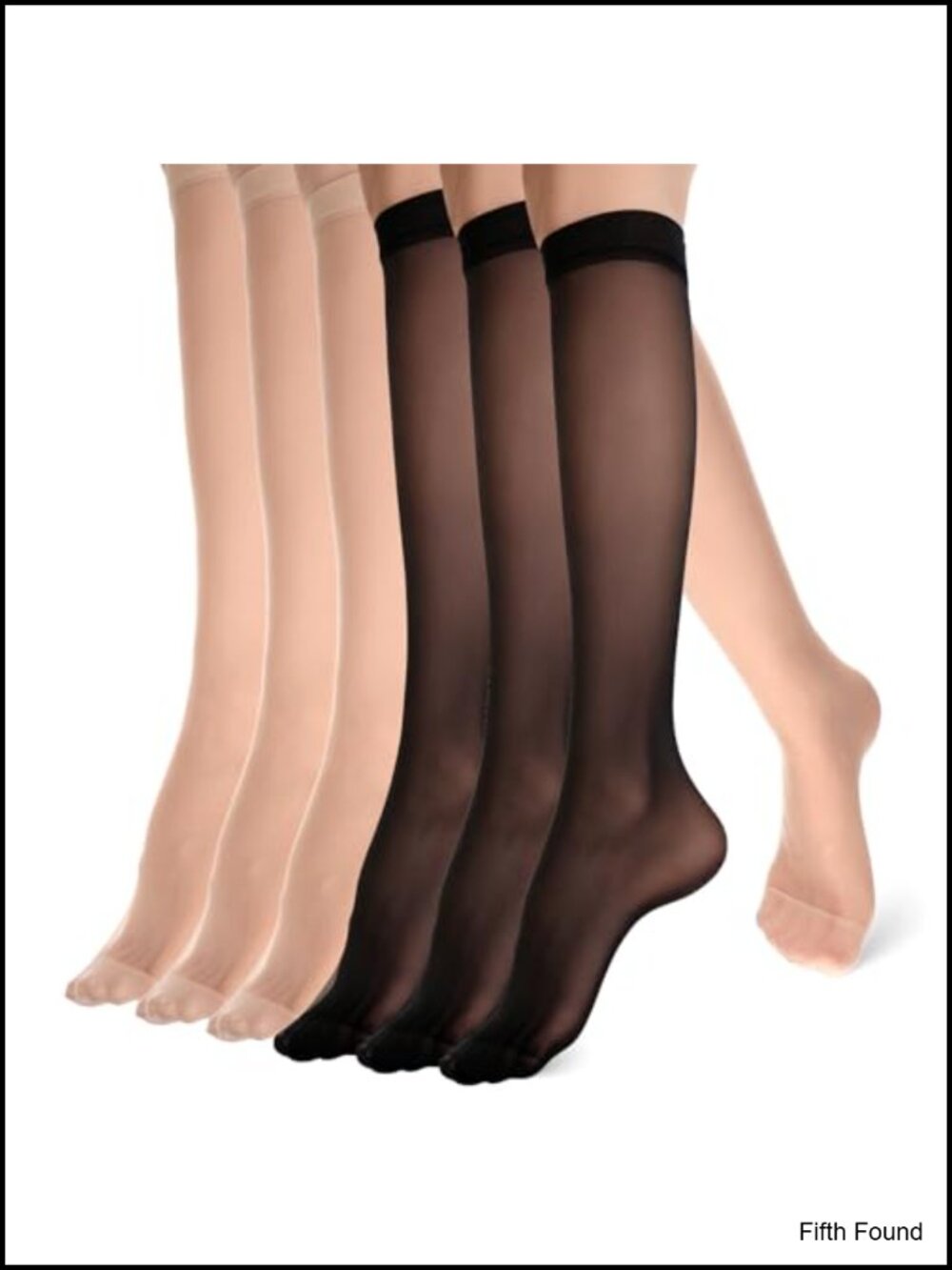 Nylon Knee High Stockings for Women, Trouser Socks for Work Uniform Dress - 6